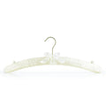 HANGERWORLD Ivory Satin Padded Hangers 17inch with Non-Slip Buttons for Strappy Dresses, Ideal Bridal Bride Hanger for Wedding