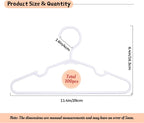 100 Pack White Kids Hangers 11.6 Inch-Baby Clothes Hangers or Toddler&Child