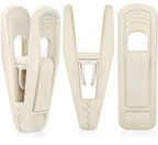 TOFIIGREM Velvet Hanger Clips for Velvet Hangers - 20 PCS Beige Non-Slip Velvet Clip for Skirt Hanger, Strong Flocking Clips Fit for Ivory Velvet Hangers