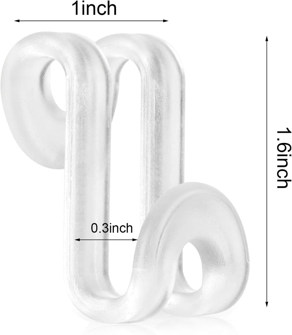Mlici 60 Pack Space Saving Hanger Hooks, Connector Hooks for Closet, Clear