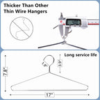 Amber Home 30 Pack Heavy Duty Metal Coat Hangers, Smooth Chrome Hangers