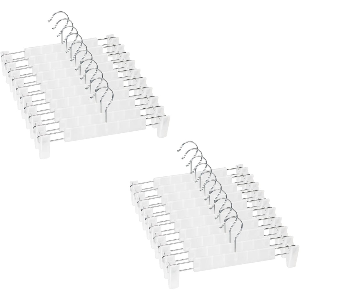 Pants Hangers with Clips, Skirt Hangers, 10 Pack, Black