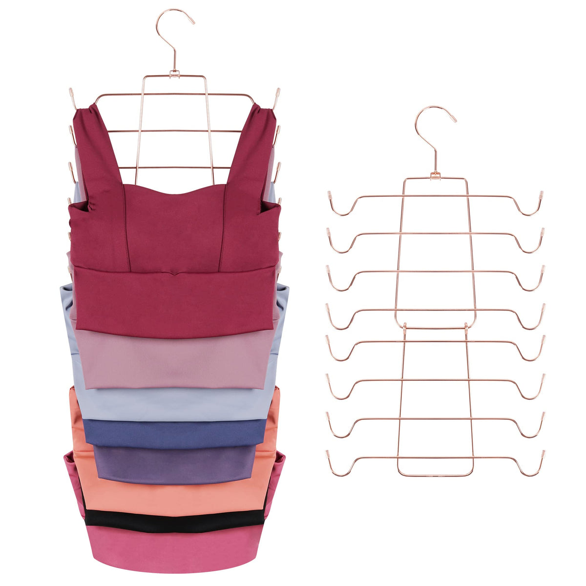 ZEDODIER 2 Pack Tank Top Hanger, Bra Organizer for Closet, Space Saving
