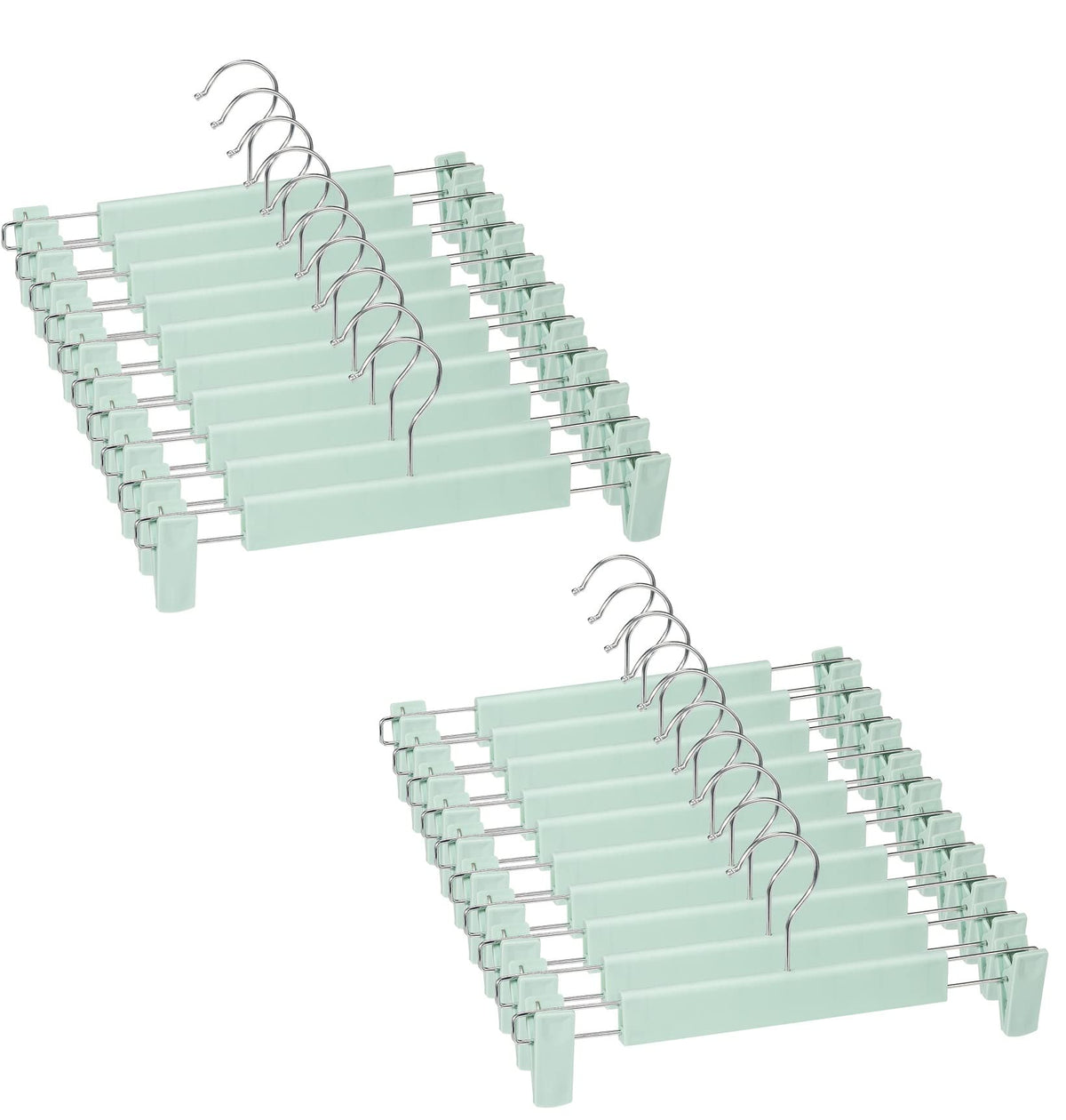 Pants Hangers with Clips, Skirt Hangers, 10 Pack, Black