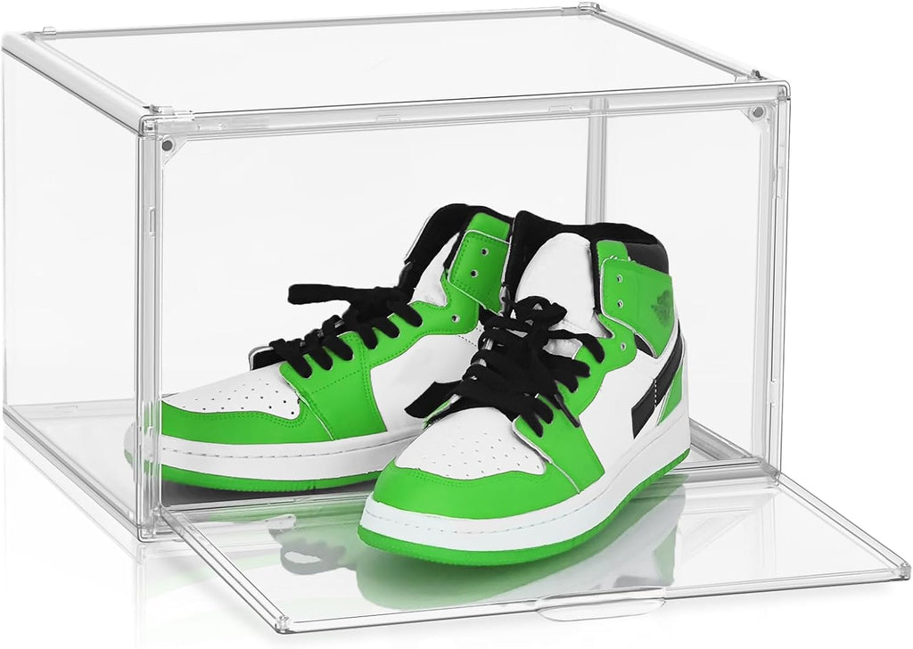 Heavy Duty Acrylic-Look Shoe Box, Size 14, Stack Everyday Footwear Storage