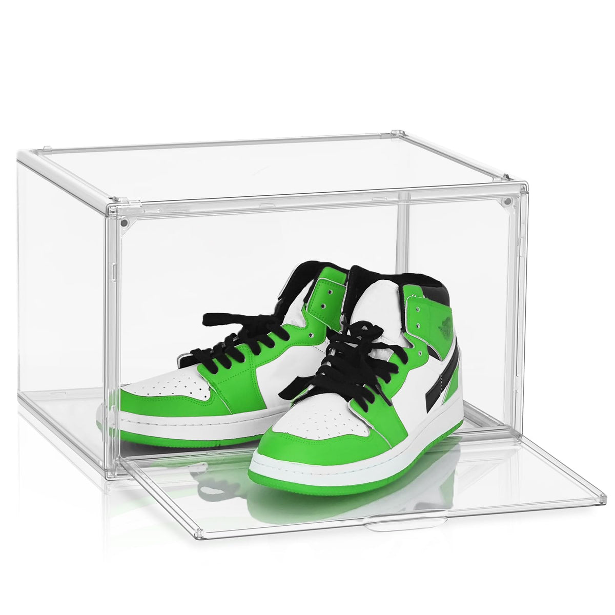 Heavy Duty Acrylic-Look Shoe Box, Size 14, Stack Everyday Footwear Storage