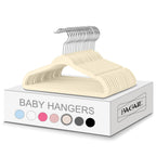 BAGAIL 50 Pack Kids Velvet Hangers 11 Inches Children's Clothes Hangers Non-Slip Baby Hangers for Infant/Toddler (Grey)