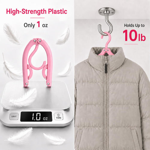 10 Pcs Travel Hangers Cruise Ship Essentials Accessories Portable Folding Clothes Hanger Foldable Drying Rack