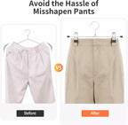 Pants Hangers with Clips Skirt Hangers for Women 10Pack