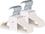 3 Sprouts Velvet Baby Hangers, Non Slip Slim, Cream, 30 Pack
