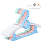 50 Pack Baby Hangers 11"-14" Adjustable Kids Hangers Multicolor