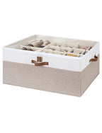 StorageWorks 2-Pack 32-Pair Shoe Storage Organizer for Closet, Beige
