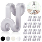 Mlici 60 Pack Space Saving Hanger Hooks, Connector Hooks for Closet, Clear