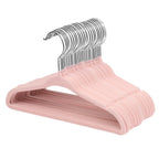 ManGotree 11" Baby Velvet Hangers Non-Slip Kids Hangers 15 Pack Light Pink