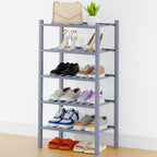 Smiry Bamboo Shoe Rack, 12 Vertical Slats, 3 Tier - 26.8" Wide, Natural