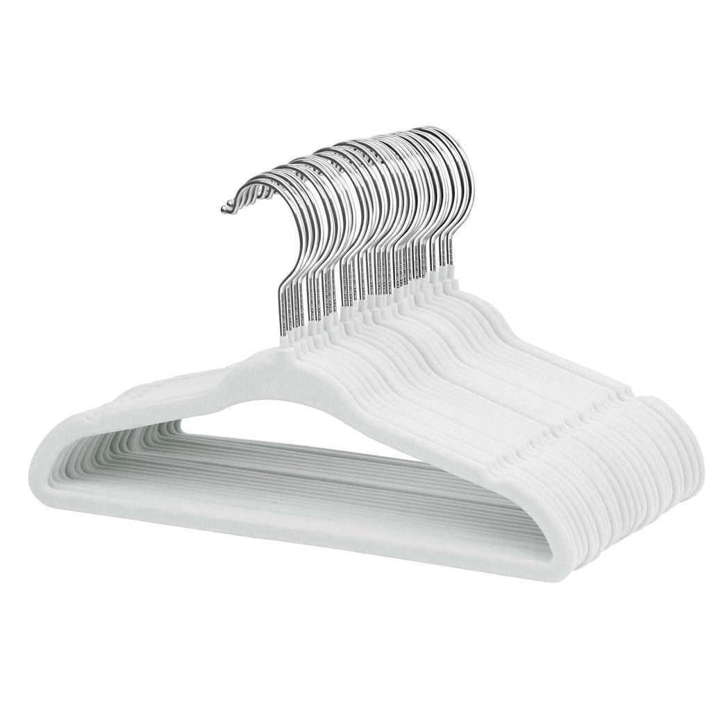 ManGotree 11" Baby Velvet Hangers Non-Slip Kids Hangers 15 Pack Light Pink
