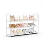 VILICK 5 Tier Shoe Rack with Hook and Side Pocket,Shoe Organizer Space Saver Storage for 20-25 Pair Shoe Storage Shelf Sturdy Free Standing Long Shoe Rack Organizer for Closet,Entryway,Small Spaces