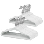 ManGotree 11" Baby Velvet Hangers Non-Slip Kids Hangers 15 Pack Light Pink