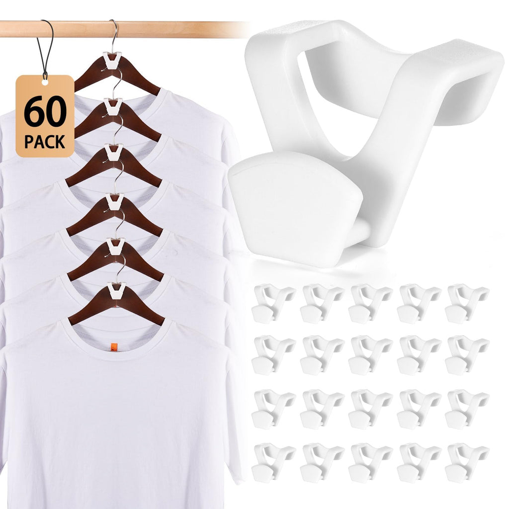 HOUSE DAY Space Saving Hanger Hooks 60 Pack, Clothes Hanger Connector Hooks