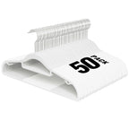 Plastic Hangers 50 Pack, 16.5" Non-Slip Clothes Hangers Heavy Duty