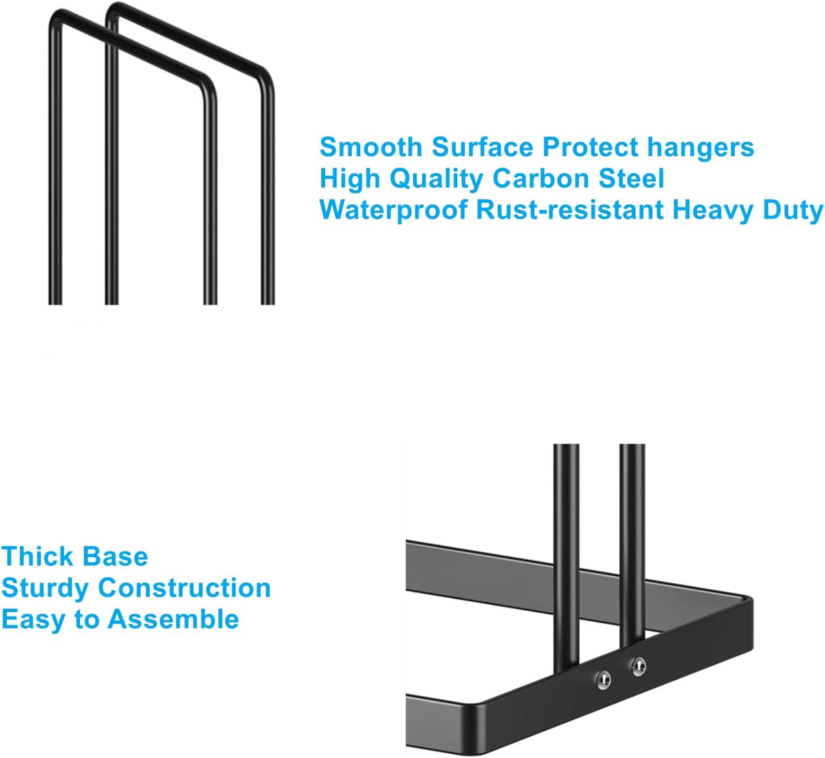 Hanger Stacker 2 Pack, Clothes Hanger Holder Organizer for Closet Laundry Room, Organizer Stacker for Coat Wire Hangers,Hanger Rack Stand Caddy for Adult Kids Velvet Pants Hangers Storage