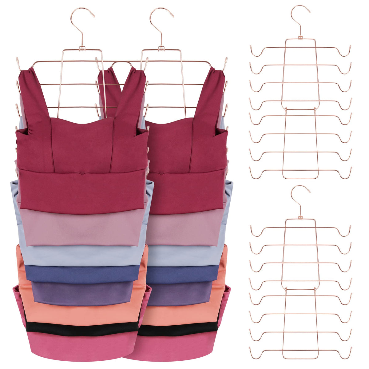 ZEDODIER 2 Pack Tank Top Hanger, Bra Organizer for Closet, Space Saving