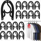 15 Pcs Foldable Travel Hangers Cruise Ship Essentials 2026 Phone Size Black
