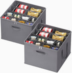 Lifewit Shoe Storage Organizer for Closet, Holder Box, 2 Pack, Gray