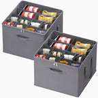 Lifewit Shoe Storage Organizer for Closet, Holder Box, 2 Pack, Gray