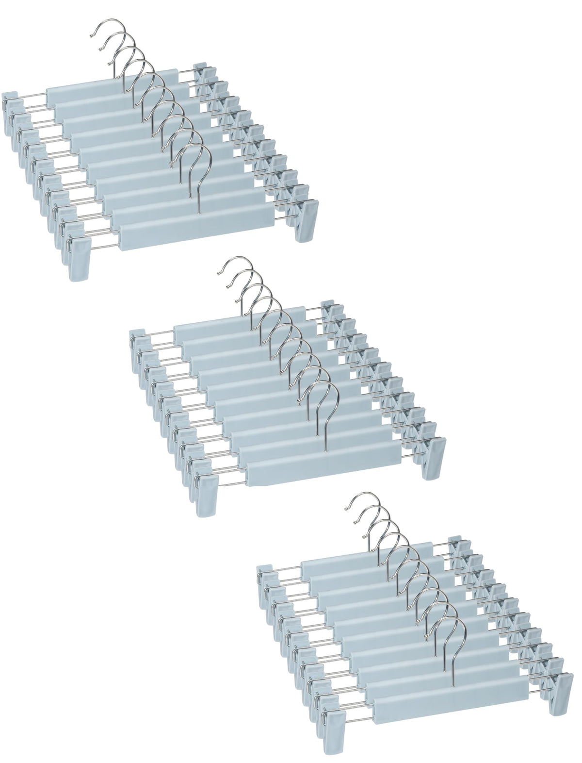 Pants Hangers with Clips, Skirt Hangers, 10 Pack, Black