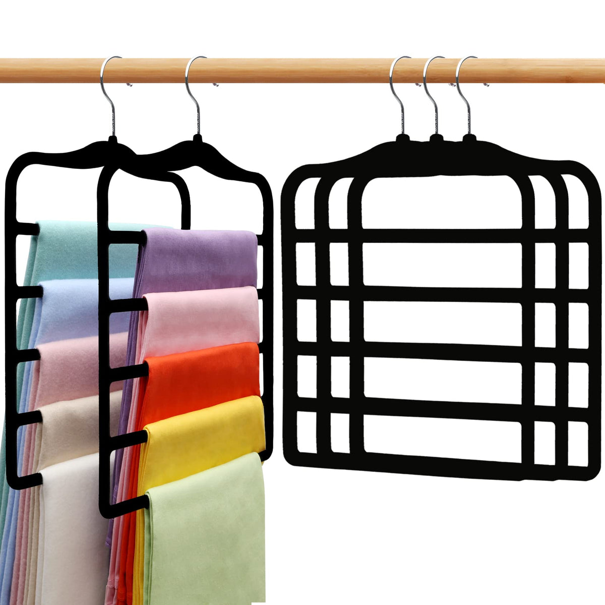 Closet Organizers and Storage, 3 Pack Velvet Pants-Hangers-Space-Saving