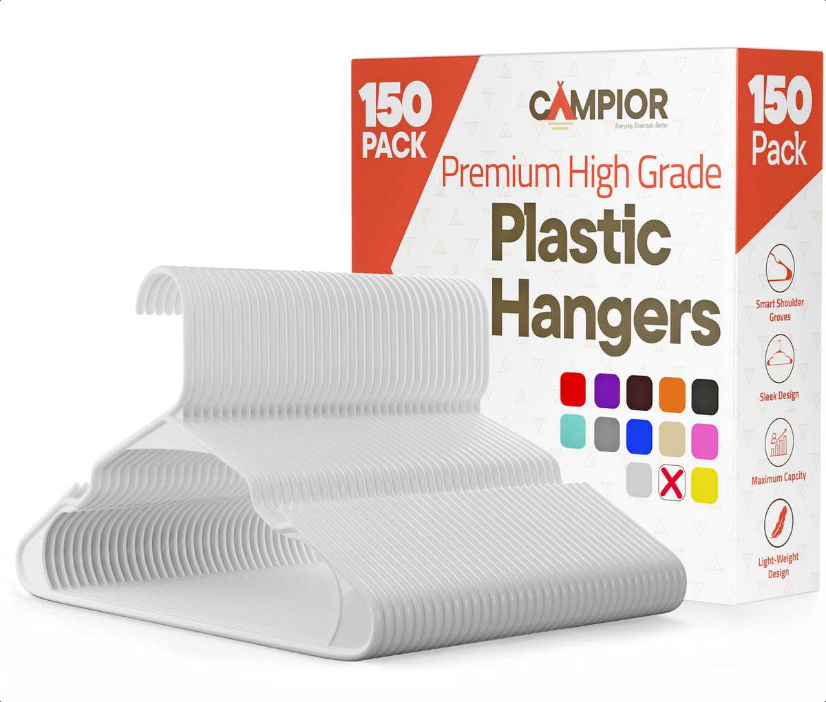 Pink Plastic Hangers 30 Pack– Heavy-Duty Plastic Hangers Slim and Space-Saving, Durable and Lightweight PP with Non-Slip Shoulder Notches for Slip Dresses, Suits, Jackets & Camisoles