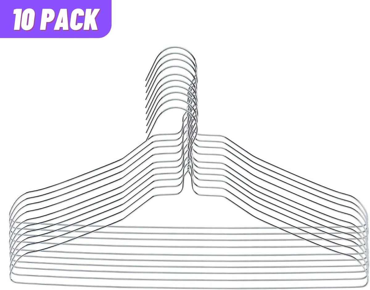 Mr. Pen- Metal Wire Hangers, 10 Pack, Silver