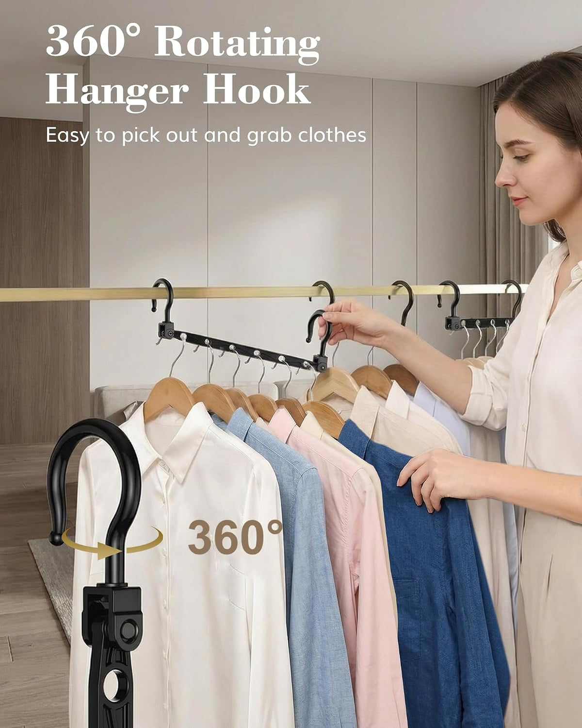 Space Saving Hangers for 48 Clothes, Reinforced Collapsible Hangers
