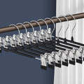 Pants Hangers with Clips Skirt Hangers 12 Inch 20 Pack, Black