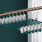 Pants Hangers with Clips Skirt Hangers 12 Inch 20 Pack, Black
