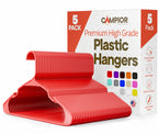 Pink Plastic Hangers 30 Pack– Heavy-Duty Plastic Hangers Slim and Space-Saving, Durable and Lightweight PP with Non-Slip Shoulder Notches for Slip Dresses, Suits, Jackets & Camisoles
