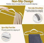 Plastic Hangers 50 Pack, 16.5" Non-Slip Clothes Hangers Heavy Duty
