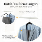 HOUSE DAY Skirt Hangers 24 Pack, Velvet Pants Hangers with Adjustable Clips