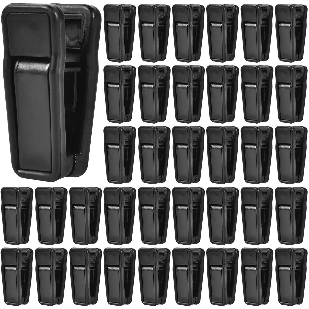 KISEER 40 Pcs Plastic Baby Hanger Clips Slim-line Finger Clips Set for Clothes Hanger Velvet Hanger (White)