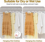 Plastic Hangers 50 Pack, 16.5" Non-Slip Clothes Hangers Heavy Duty