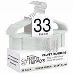 66 Pack Black Velvet Hangers Non Slip, Felt Hangers
