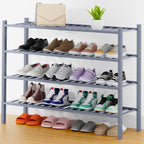 Smiry Bamboo Shoe Rack, 12 Vertical Slats, 3 Tier - 26.8" Wide, Natural