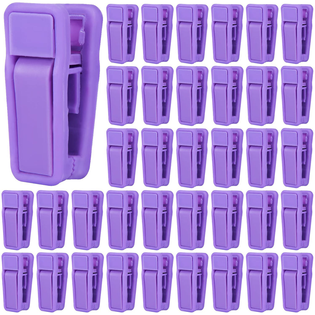 KISEER 40 Pcs Plastic Baby Hanger Clips Slim-line Finger Clips Set for Clothes Hanger Velvet Hanger (White)