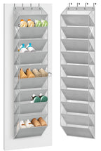 AOODA 10 Tier Clear Over the Door Shoe Organizer Storage, Deep Pockets Large Hanging Shoe Rack for Closet Door, Fit 20 Pairs Shoe Holder Hanger for Sneakers, Boots (Black)