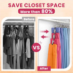 30 Pack Pants Hangers with Clips,Legging & Jean Hangers for Closet Hanging