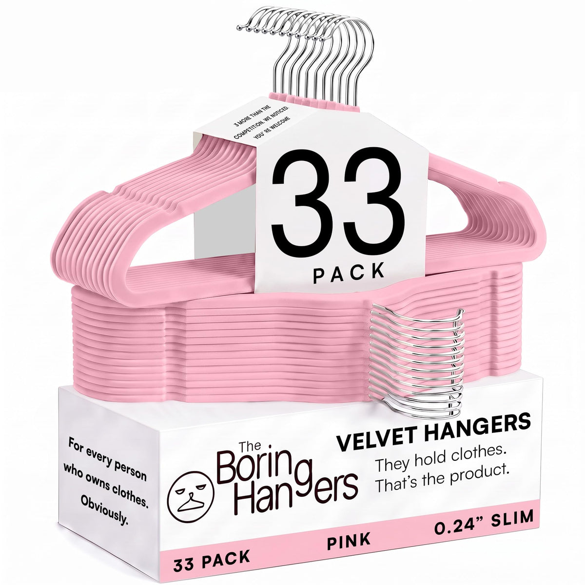 66 Pack Black Velvet Hangers Non Slip, Felt Hangers
