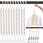 10 Pack Space Saving Hangers Closet Organizer & Storage for Clothes, Black