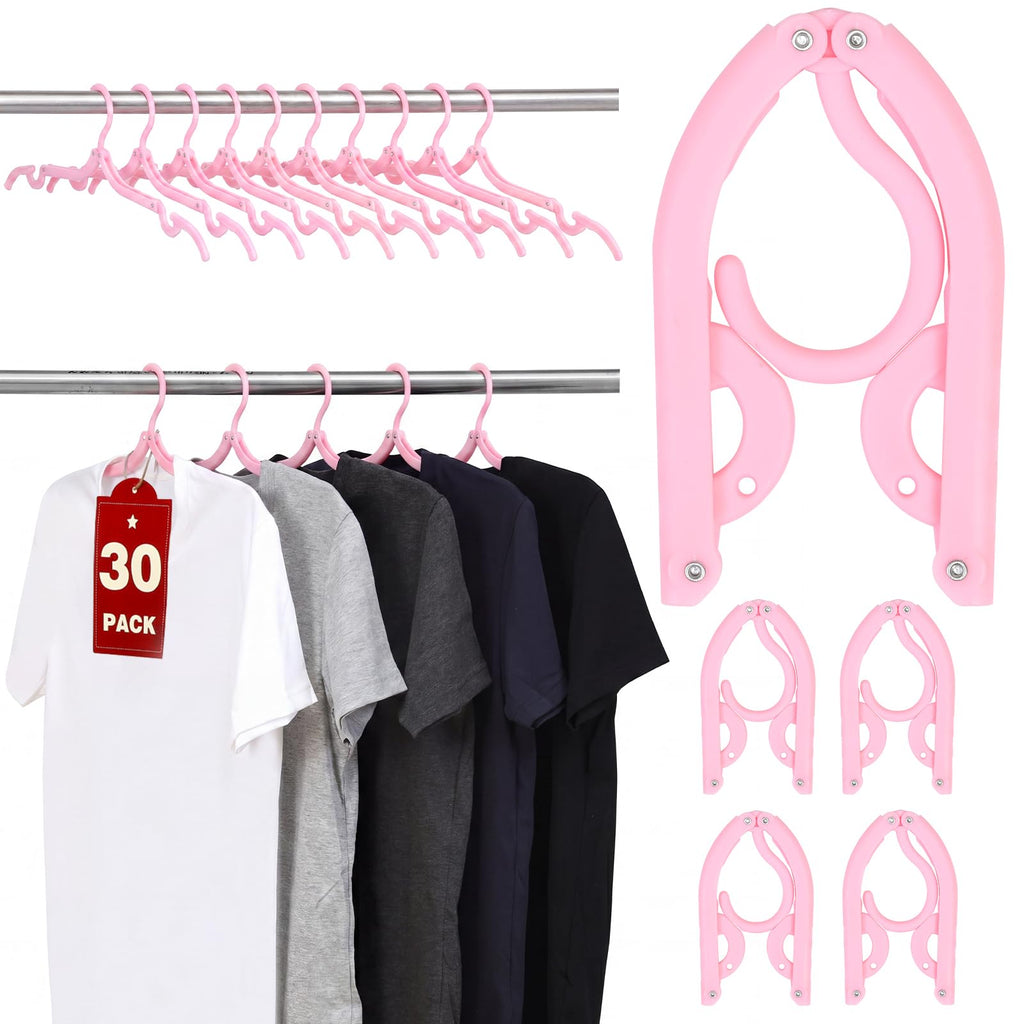 20 Pcs Travel Hangers, Cruise Ship Essentials Foldable Hangers Plastic Travel Essentials, Portable Cruises Must Haves 2026 for Skirt, Suitcase, RV Camping Airplane Europe Vacation Essential, Black