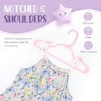 HOUSE DAY Plastic Baby Hangers for Closet 20 Pack, Durable Plastic Kids Hangers for Baby Clothes, Thin & Compact Childrens Hangers, Space Saving Pink Baby Hanger, Small Hanger for Kids Clothes